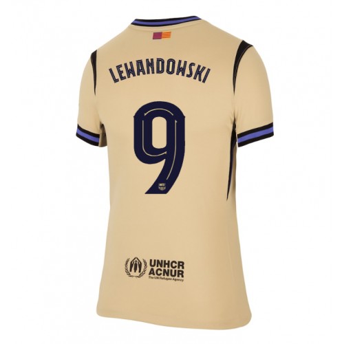 Stroje piłkarskie Barcelona Robert Lewandowski #9 Koszulka Wyjazdowej dla damskie 2025-26 Krótki Rękaw